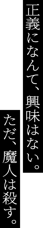 正義になんて、興味はない。ただ、魔人は殺す。